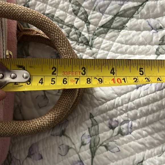 Vintage RARE Juicy Couture light pink terry/raffia make up bag/purse. - Picture 12 of 12